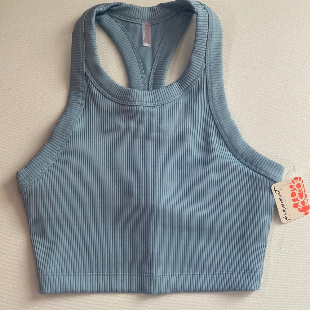 Free People Game Time Cami. Teal grey. Size small. New with Tags - Picture 1 of 9